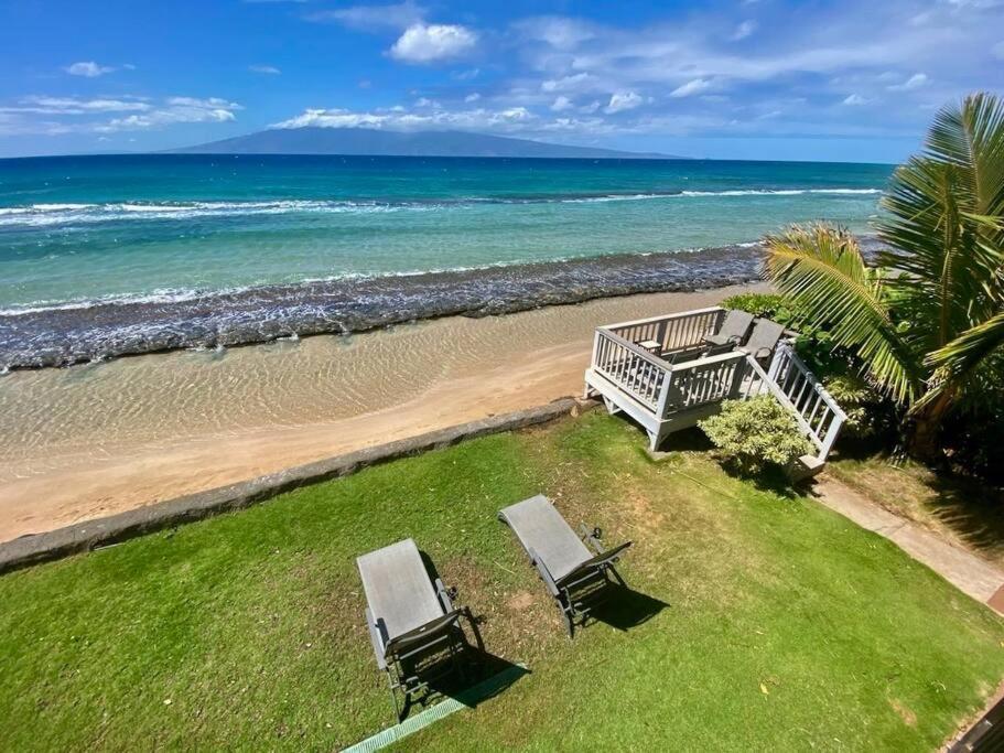 라하이나 Oceanfront With Aircon-Hear The Waves-Amazing Views-Wifi 아파트 외부 사진