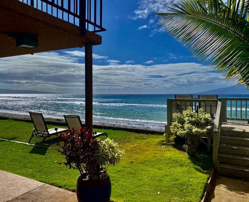 라하이나 Oceanfront With Aircon-Hear The Waves-Amazing Views-Wifi 아파트 외부 사진
